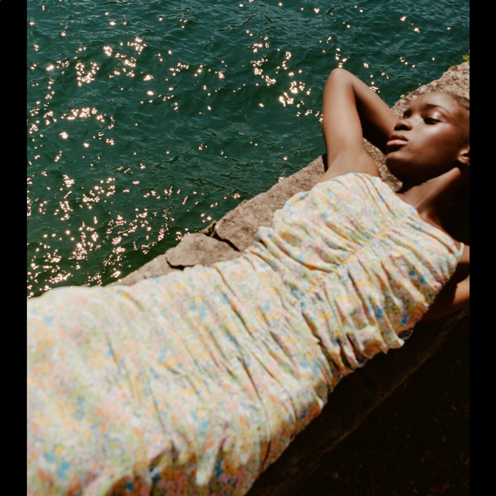 ⚠️SOLD⚠️ Zara draped printed dress size M